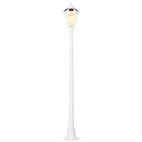 Outsunny 76.5" Solar Lamp Post Lights Outdoor, Vintage Streetlight, All Weather Protection, Auto Sensor Control, Adjustable Brightness, with Clea