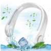 Color Random  Portable Neck Fan,Hands-Free Bladeless Neck Air Fan With 3 Speeds Adjustment 78 Air Outlet 360 Free Rotation, USB Rechargeable Neck