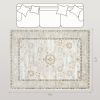 6x9 Area Rug, Indoor Boho Machine Washable Carpet For Living Room, Bedroom, Dining Room, Kitchen, Blue
