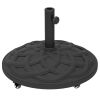 Round Patio Umbrella Base With Wheels, 44 Lbs Resin Umbrella Stand Base, Heavy Duty Patio Umbrella Holder For 1.31.51.9 Umbrella Poles For Outdoo