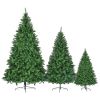 8ft, 6ft, 4ft Pre-Lit Green Pine Artificial Christmas Tree, 3 Articulated Christmas Trees With 820 Warm Yellow LED Lights & 2539 Branch Tips For