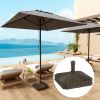 Square Patio Umbrella Base Holder, Heavy Duty Outdoor Umbrella Stand Base, Filled Up To 42lbs With Stand Or 33lbs With Water For Garden, Poolside