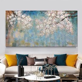 Oil Painting Hand Painted Horizontal Abstract Floral / Botanical Modern luxurious family corridor living room bedroom decoration painting (size: 150X220cm)