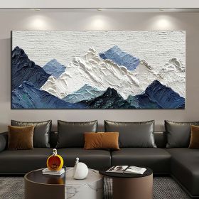 Handmade Oil Painting Thick Texture Abstract Landscape Oil Painting Gorgeous Abstract Landscape 3D Wall Art on Canvas Serene Abstract Landscape 3 (style: 01, size: 70X140cm)