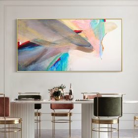 Large Brightly Colored Painting Adorns The Living Room Modern Decorative Pictures Home Good Canvas Wall Art Painting No Framed (size: 70X140cm)
