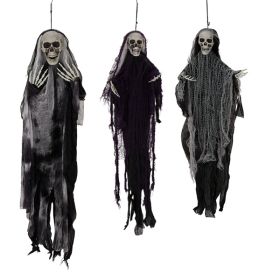 3 Pack Hanging Halloween Skeleton Ghosts Decorations, Grim Reapers for Best Halloween Outdoor Decorations (Applicable for: Halloween Decoration)